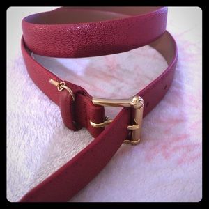 LAUREN Ralph Lauren Beautiful Red Leather Belt.